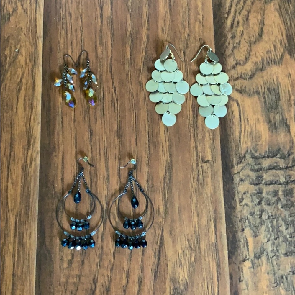 3 pairs of Express earrings